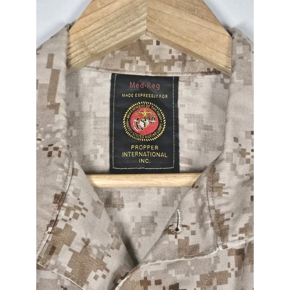 USMC Marines Shirt Jacket Digital Camo Desert Medium Regular Marpat Camouflage